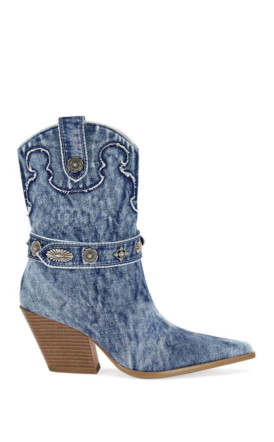 NEITH-DENIM BLOCK BOOTIE | AZALEA WANG