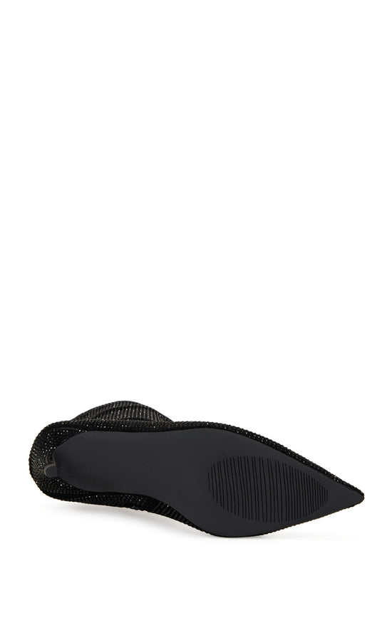 NEROLA-BLACK STRETCHY CRYSTAL BOOTIE