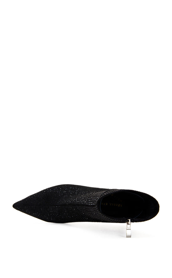 NEROLA-BLACK STRETCHY CRYSTAL BOOTIE