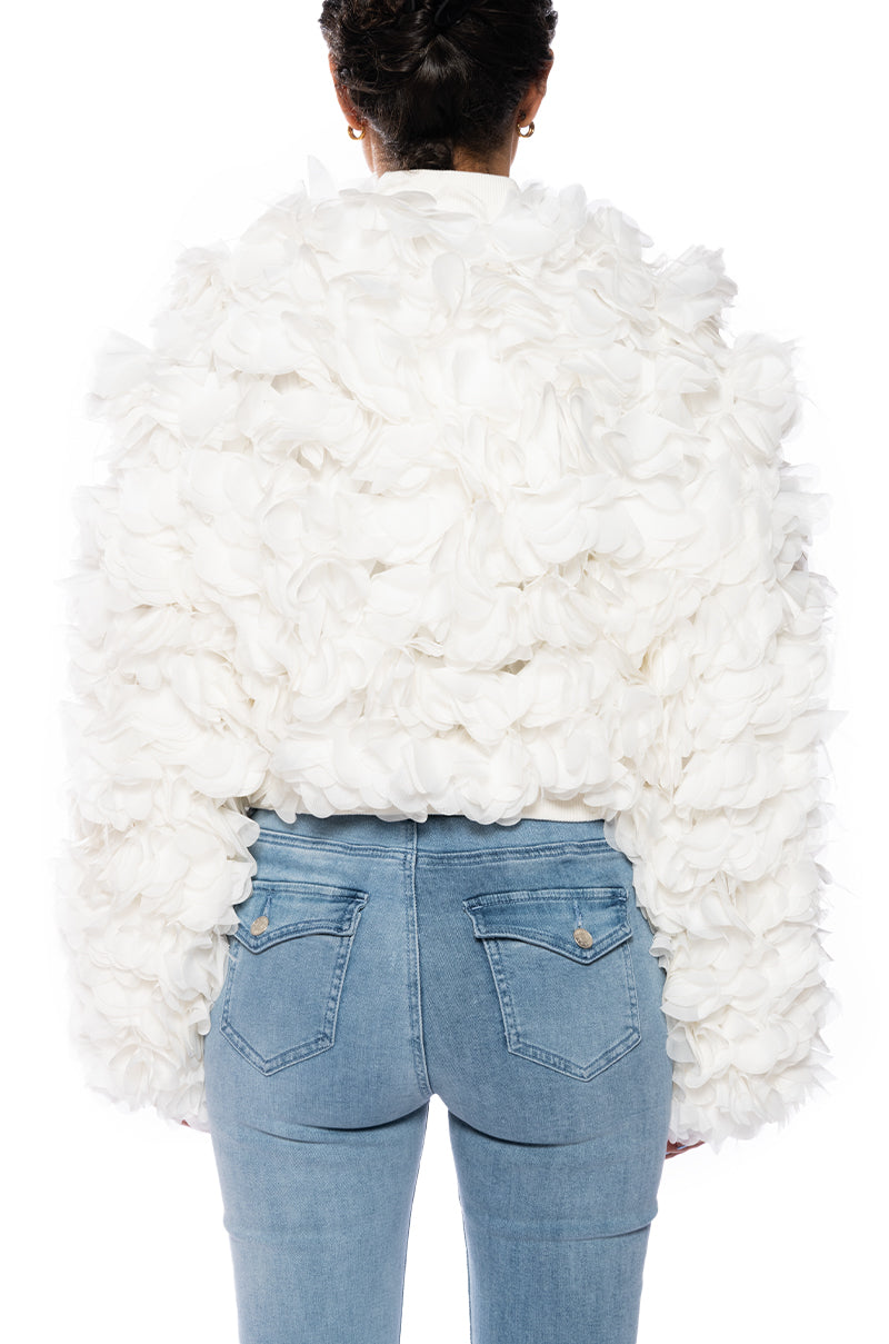 NEW-FLWR-BOMB WHITE STATEMENT JACKET