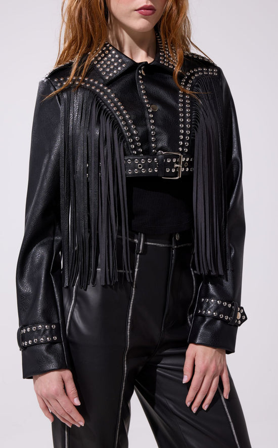 OAKLY-BLACK MOTO OUTERWEAR | AZALEA WANG