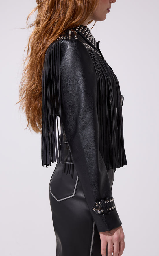 OAKLY-BLACK MOTO OUTERWEAR | AZALEA WANG