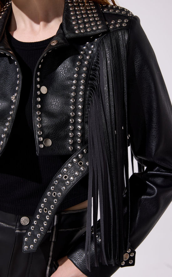 OAKLY-BLACK MOTO OUTERWEAR | AZALEA WANG