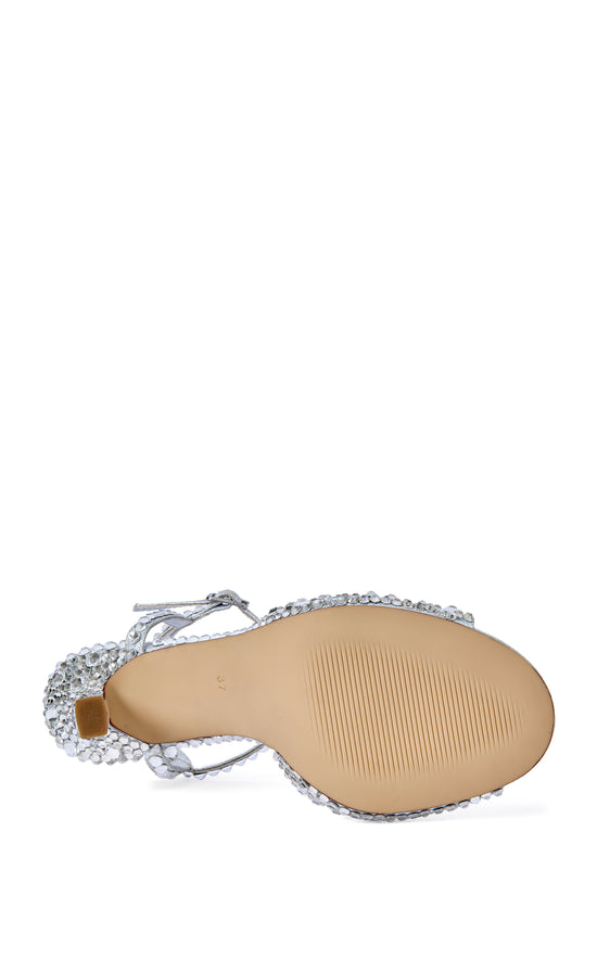 ODILIE-SILVER RHINESTONE STILETTO SANDAL