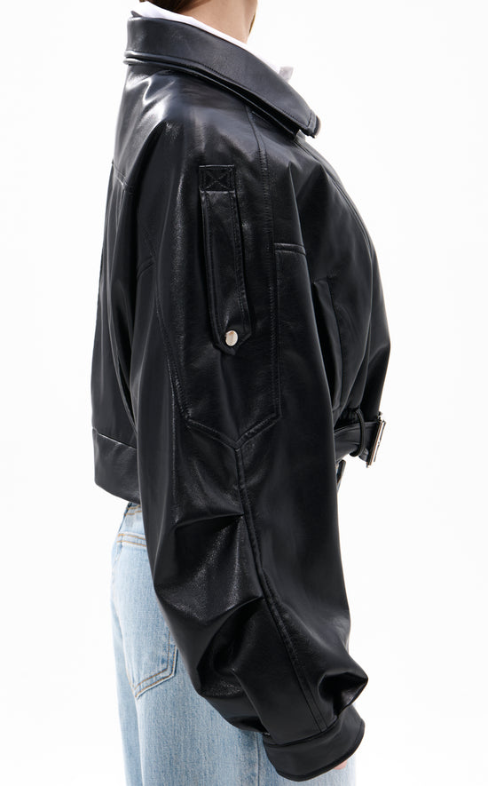 PAPOOSE-BLACK MOTO JACKET | AZALEA WANG