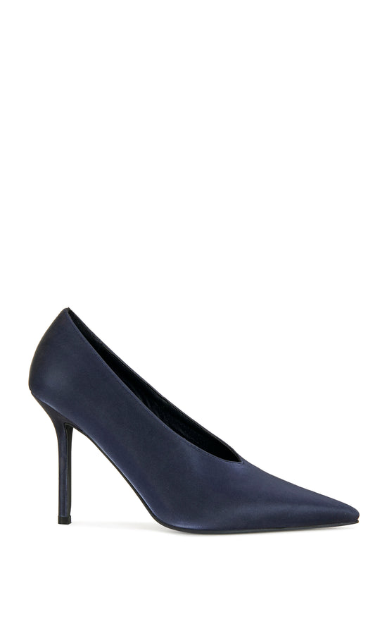 PATRICC-NAVY STILETTO PUMP | AZALEA WANG