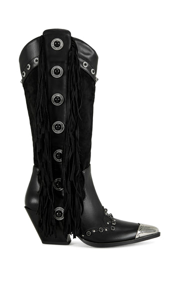 PELAGIUS-BLACK WESTERN BOOT
