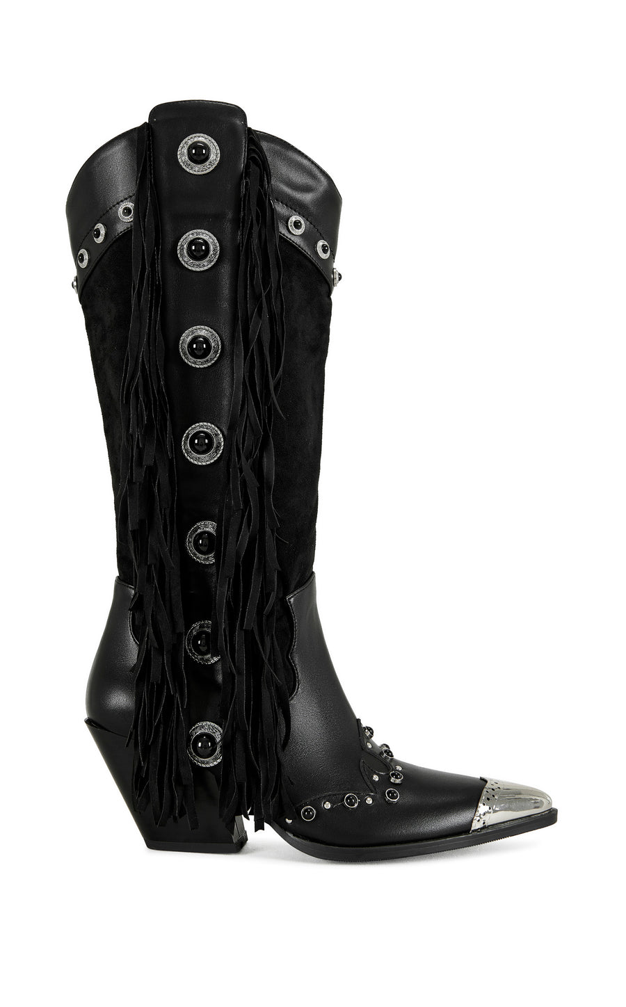 PELAGIUS-BLACK WESTERN BOOT