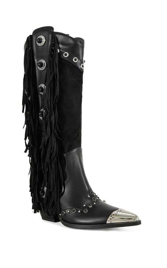 PELAGIUS-BLACK WESTERN BOOT