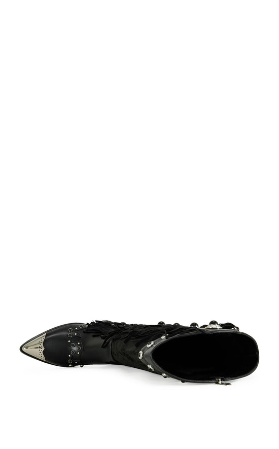 PELAGIUS-BLACK WESTERN BOOT