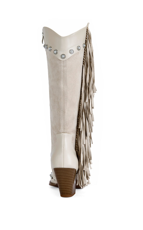 PELAGIUS-CREAM WESTERN BOOT