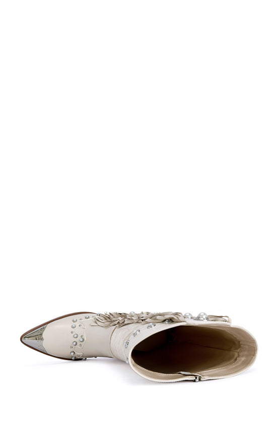 PELAGIUS-CREAM WESTERN BOOT