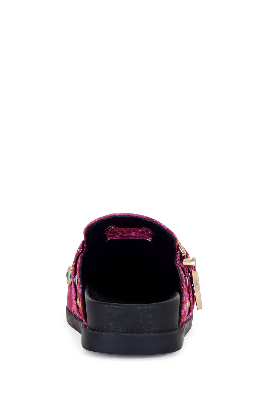 QUINBY-RED BROCADE RHINESTONE CLOG