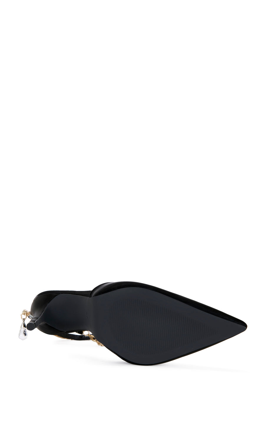 RABINDRA-BLACK JEWELED ANKLE STRAP STILETTO PUMP