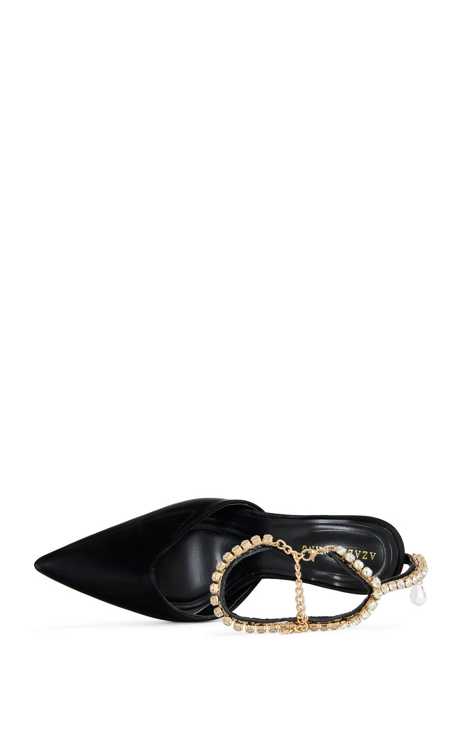 RABINDRA-BLACK JEWELED ANKLE STRAP STILETTO PUMP