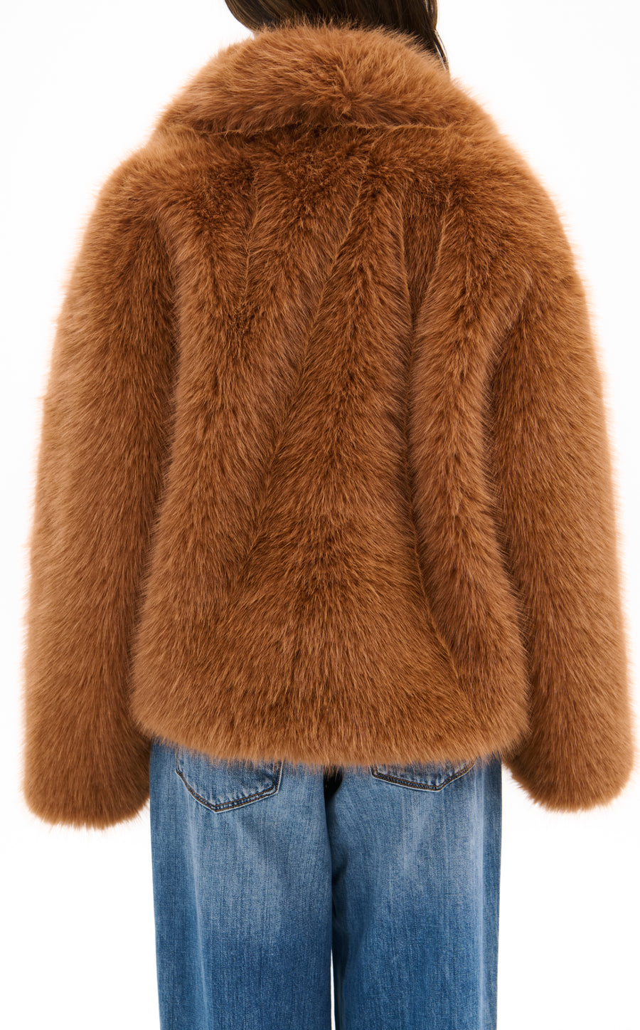 REGINA-TAN FAUX FUR JACKET