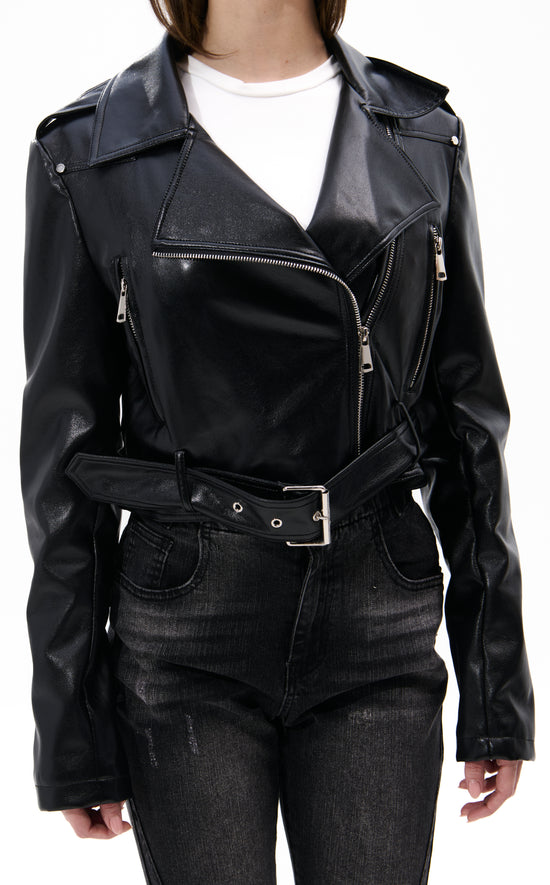 REMY-MIDNIGHT MOTO JACKET | AZALEA WANG