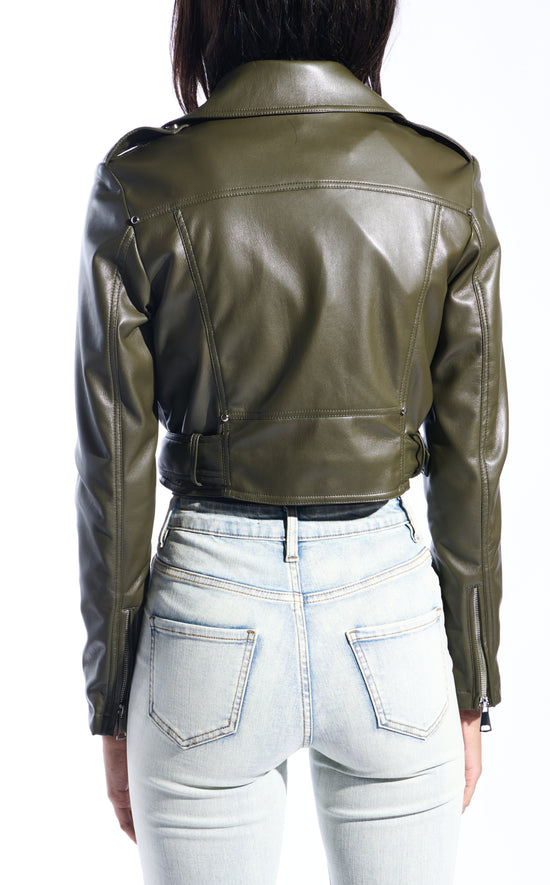 LETICIA ジャケット Princess Polly Tanza leather look oversized pocket detail jacket