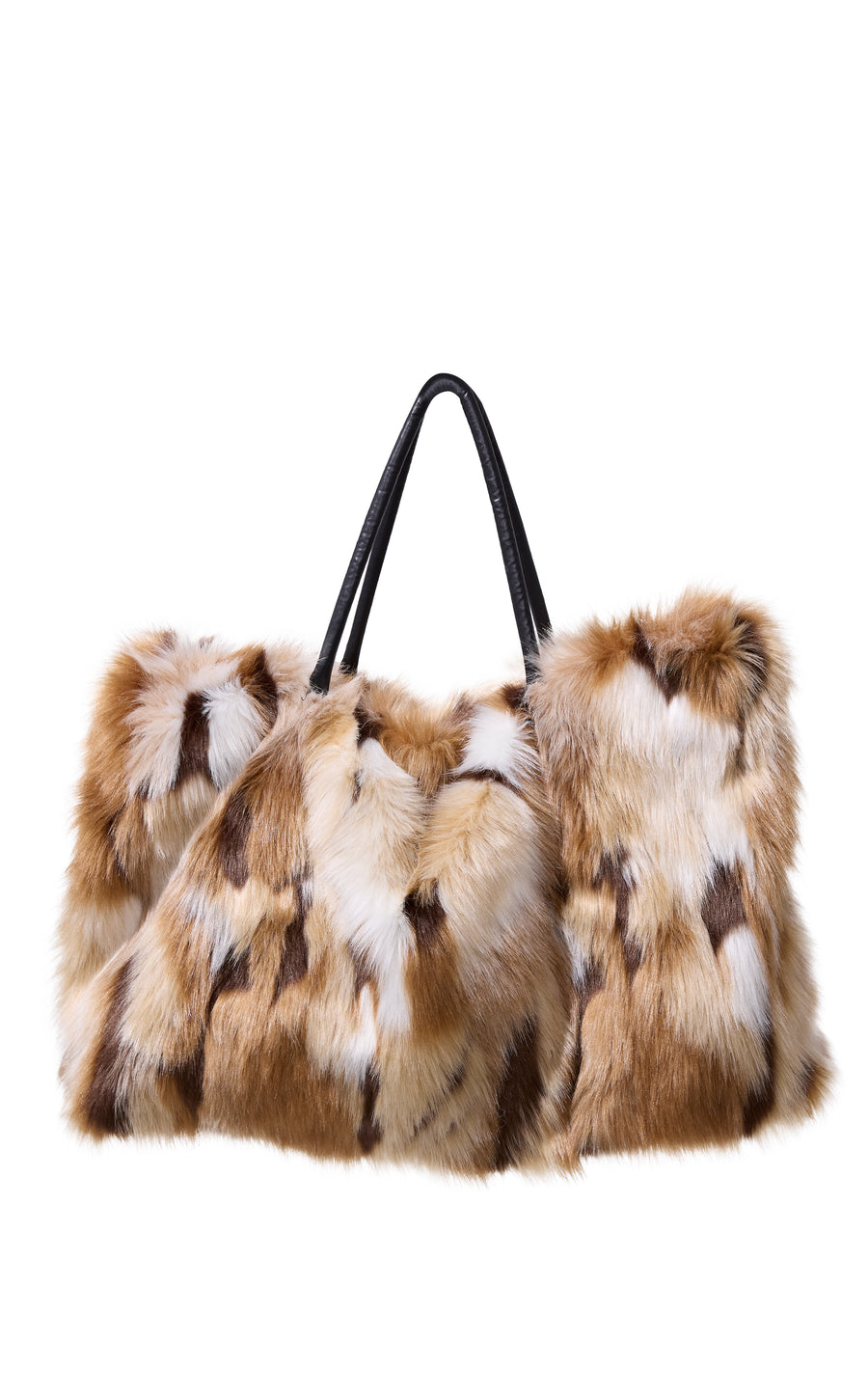 ROXANA-BROWNMULTI FAUX FUR HANDBAG