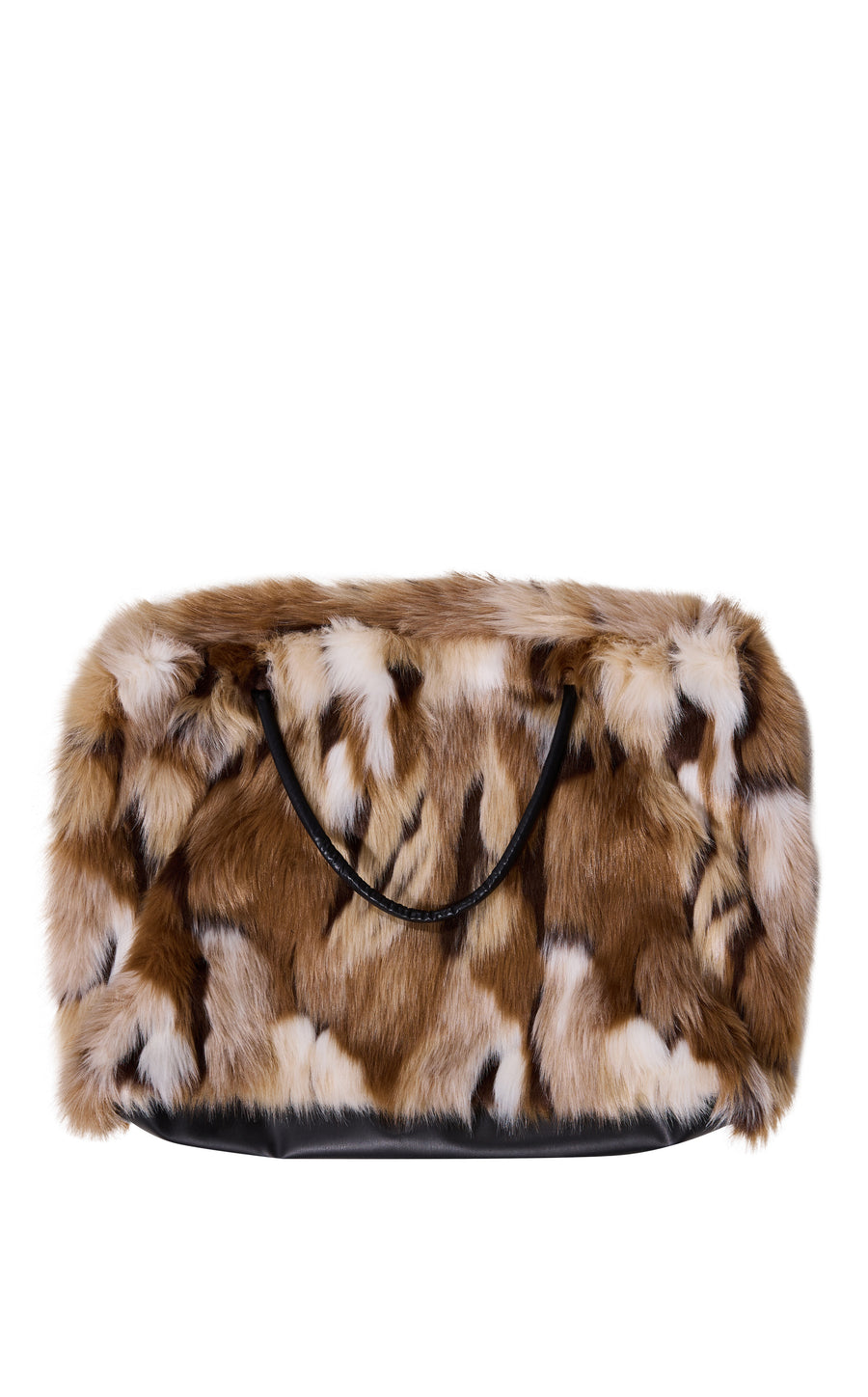 ROXANA-BROWNMULTI FAUX FUR HANDBAG