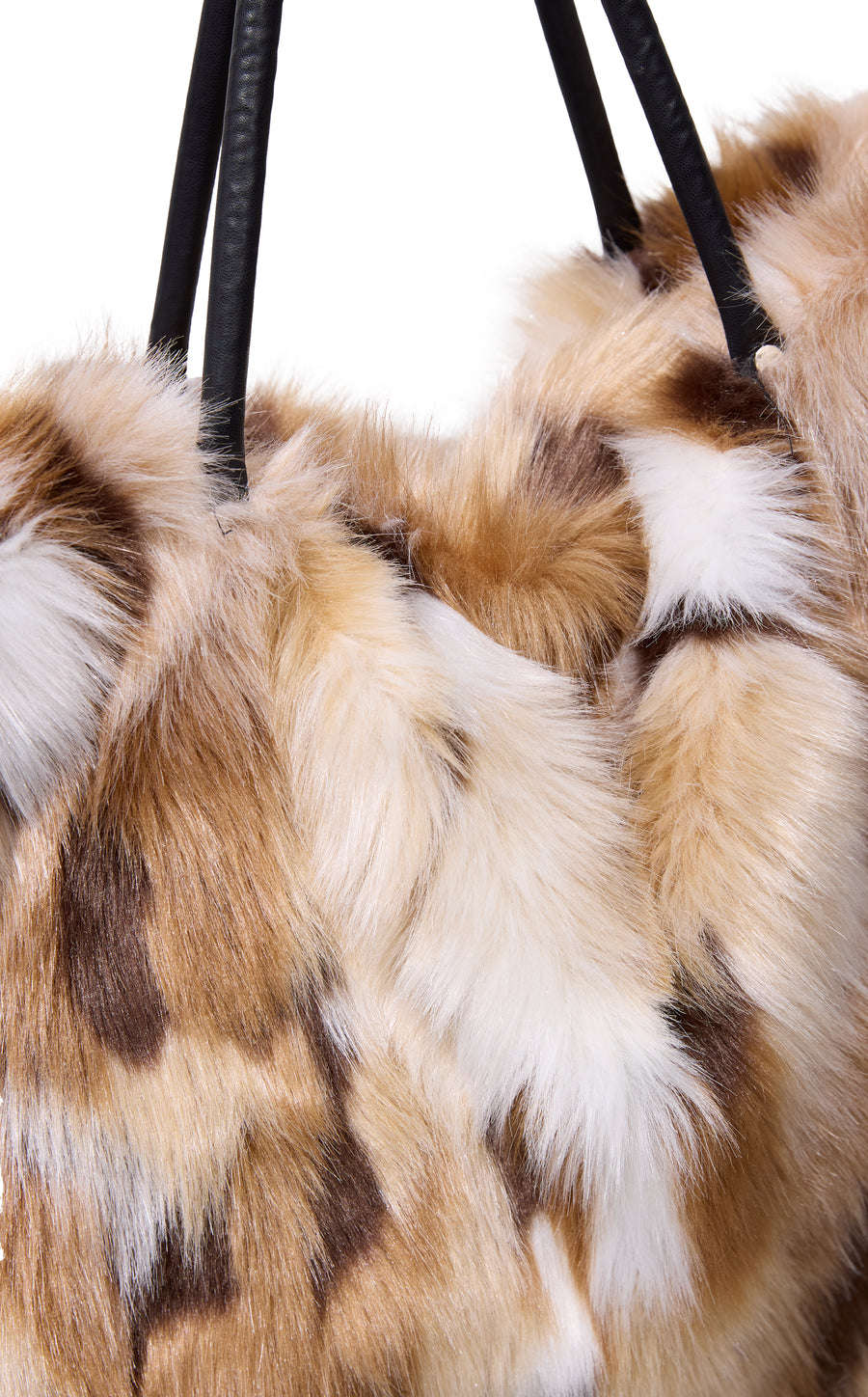 ROXANA-BROWNMULTI FAUX FUR HANDBAG