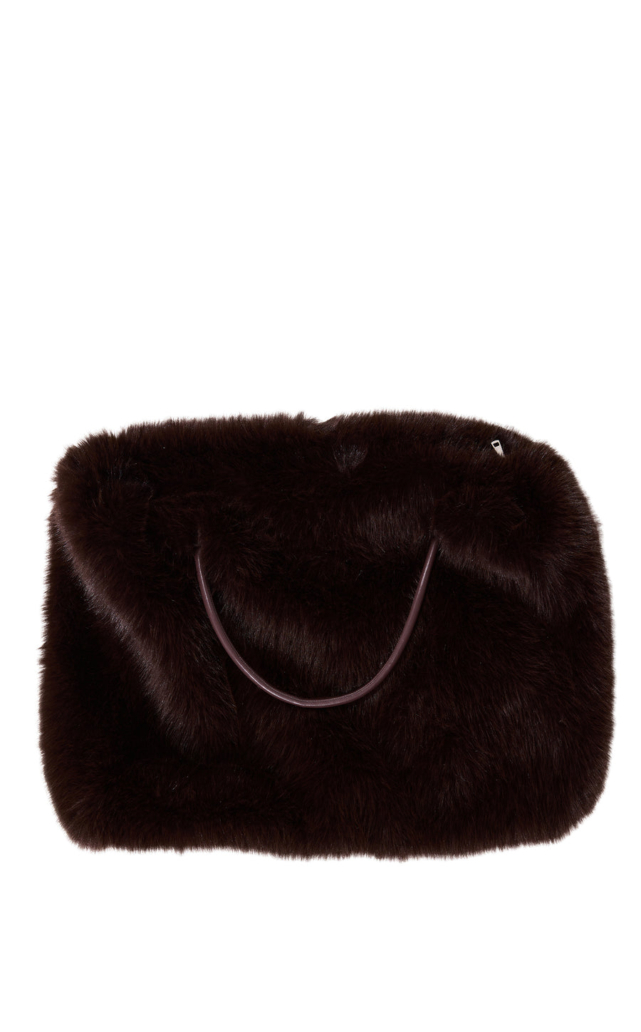 ROXANA-CHOCOLATE FAUX FUR HANDBAG