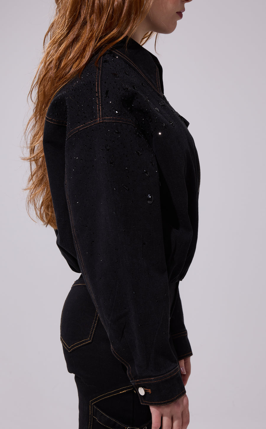 SAFINA-BLACK DENIM OUTERWEAR | AZALEA WANG