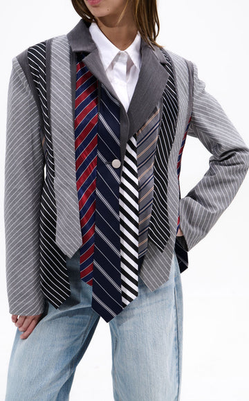 SAVIOR-BLUEMULTI TIE BLAZER