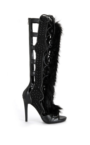 SHAINE-BLACK STILETTO SANDAL