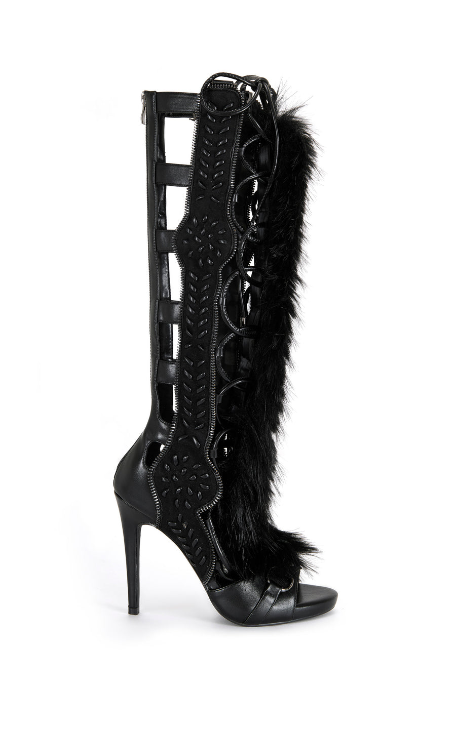 SHAINE-BLACK STILETTO SANDAL