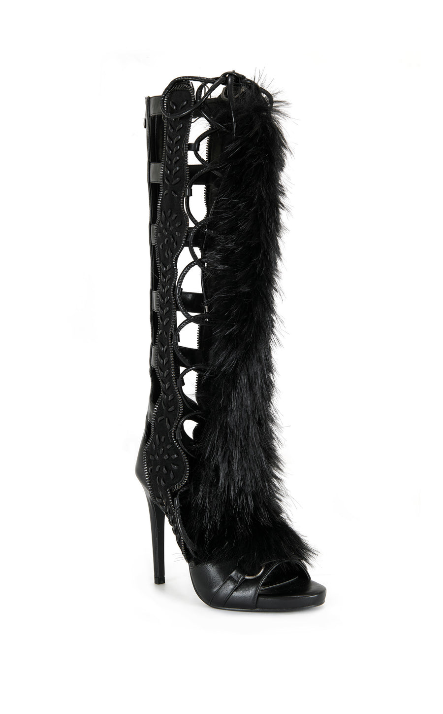 SHAINE-BLACK STILETTO SANDAL