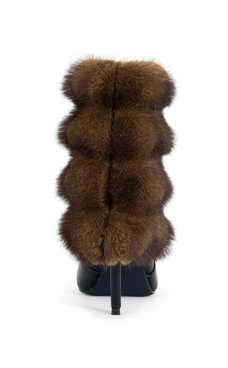 SIMON-BLACK FAUX FUR STILETTO BOOTIE