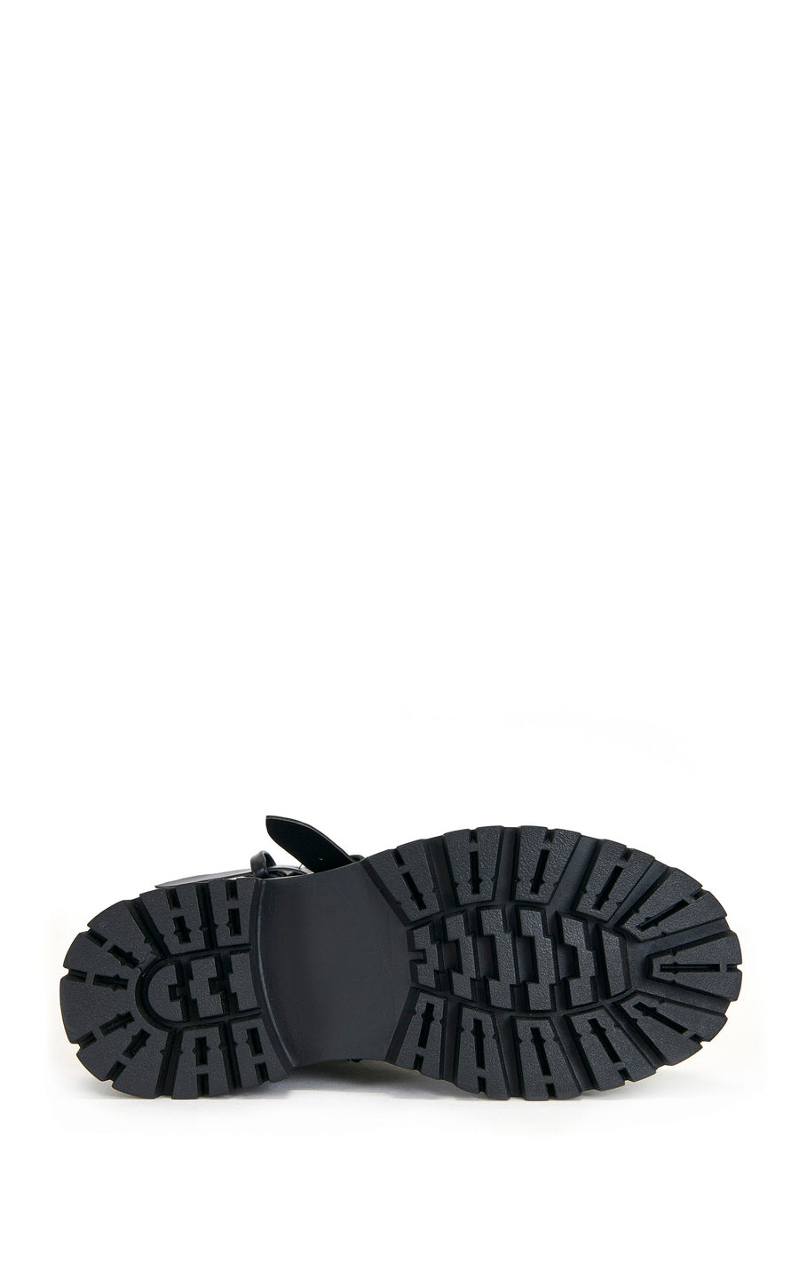 SPRIDY-BLACK BUCKLED COMBAT BOOTIE