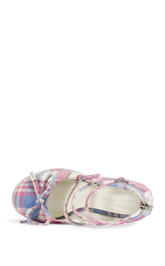 SPROUT-PINKPLAID PLATFORM PUMP | AZALEA WANG