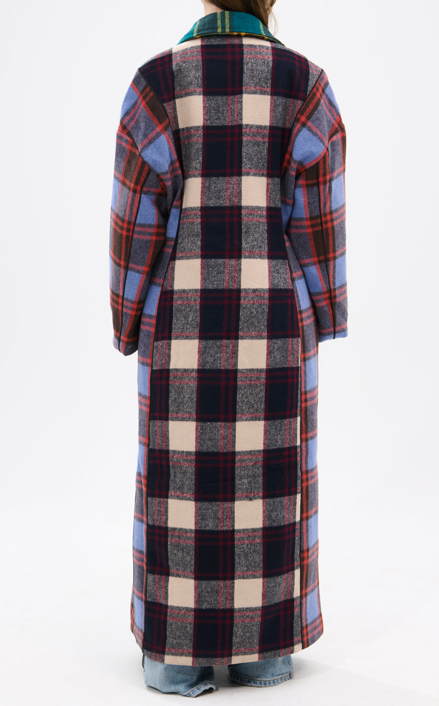 ESTUDIO - CHAQUETA TRENCH DE CUADROS MÚLTIPLES