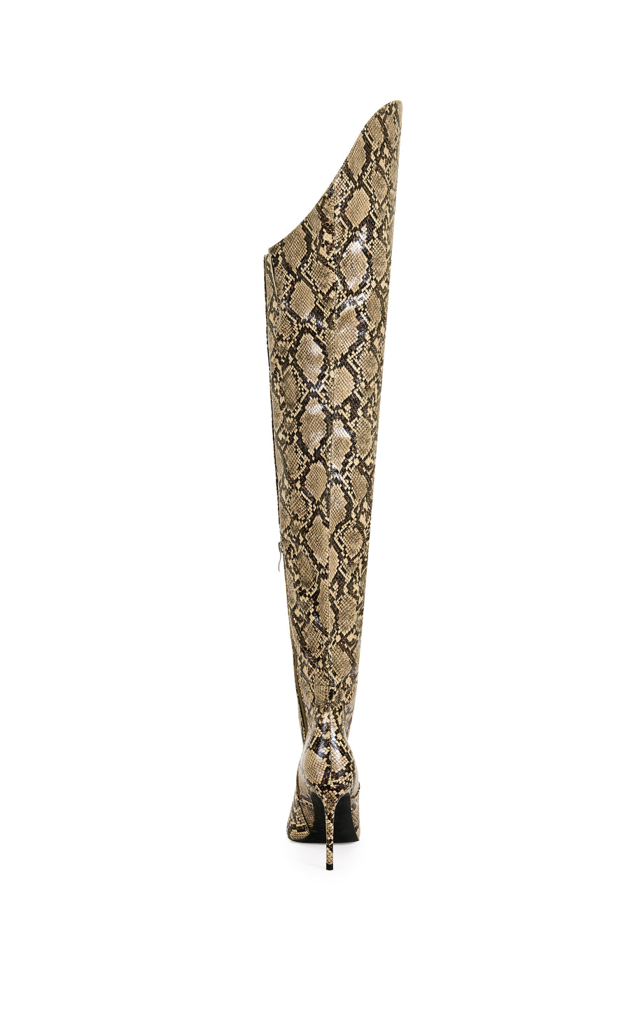 TARRANT-SNAKE THIGH HIGH STILETTO BOOT