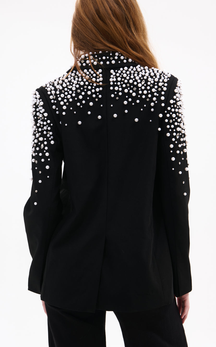 TATIANA-BLACK RHINESTONE BLAZER