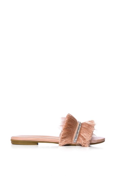 TILLE-NUDE FLAT SANDAL
