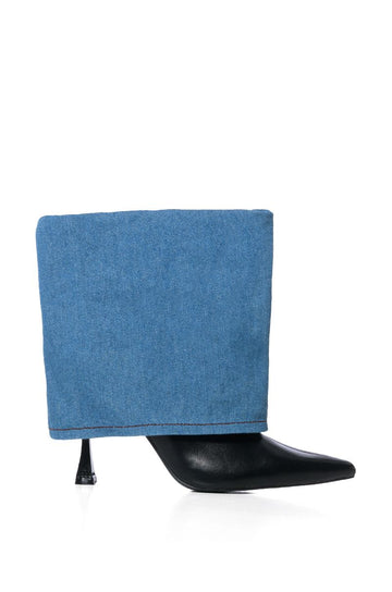 TILUPA-BLUE DENIM STILETTO BOOTIE