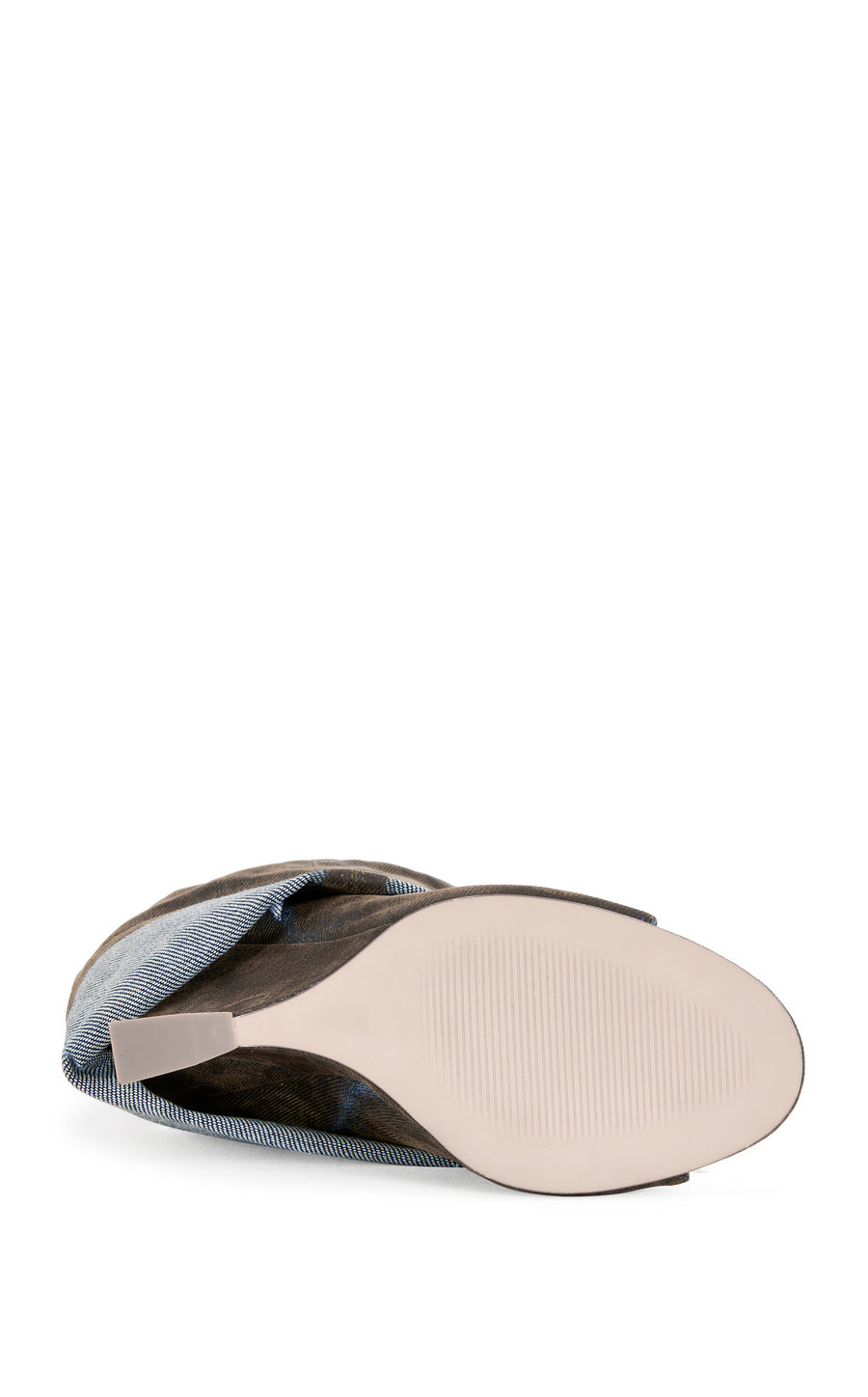 TIN-BROWN PEEP TOE WEDGE BOOTIE