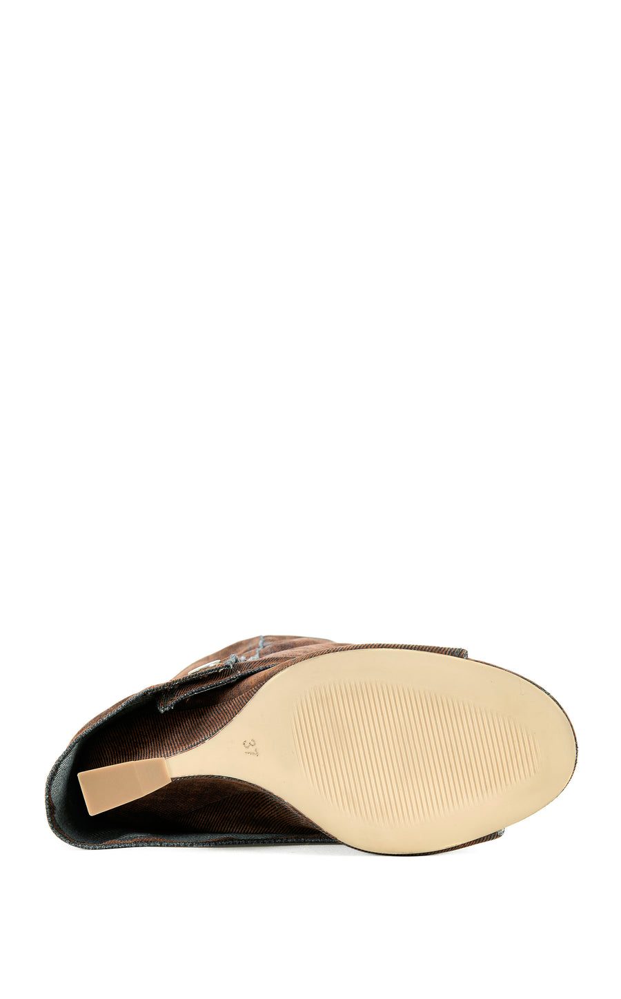 TINSELED-BURNTORANGE WEDGE BOOTIE