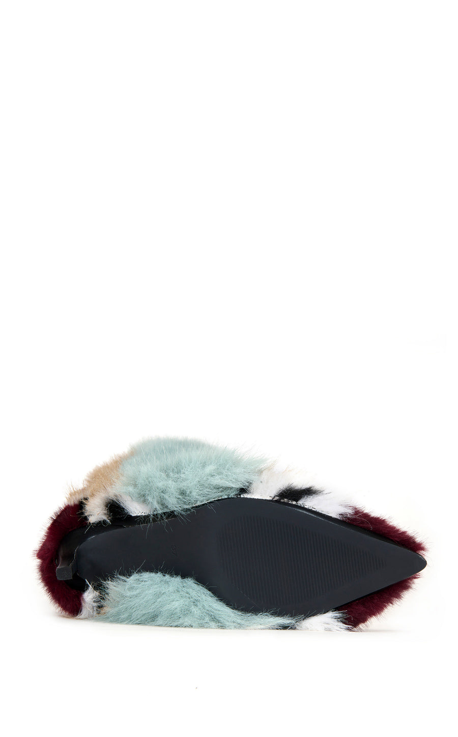 UPSELLA-BLUEMULTI FAUX FUR STILETTO BOOT