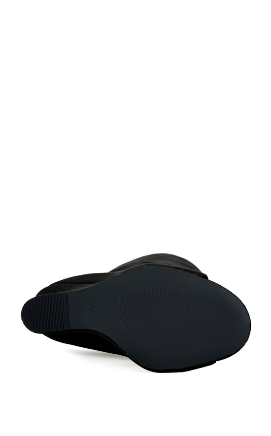 VINCENT-BLACK PEEP TOE WEDGE BOOT | AZALEA WANG VINCENT-BLACK PEEP TOE WEDGE BOOT | AZALEA WANG
