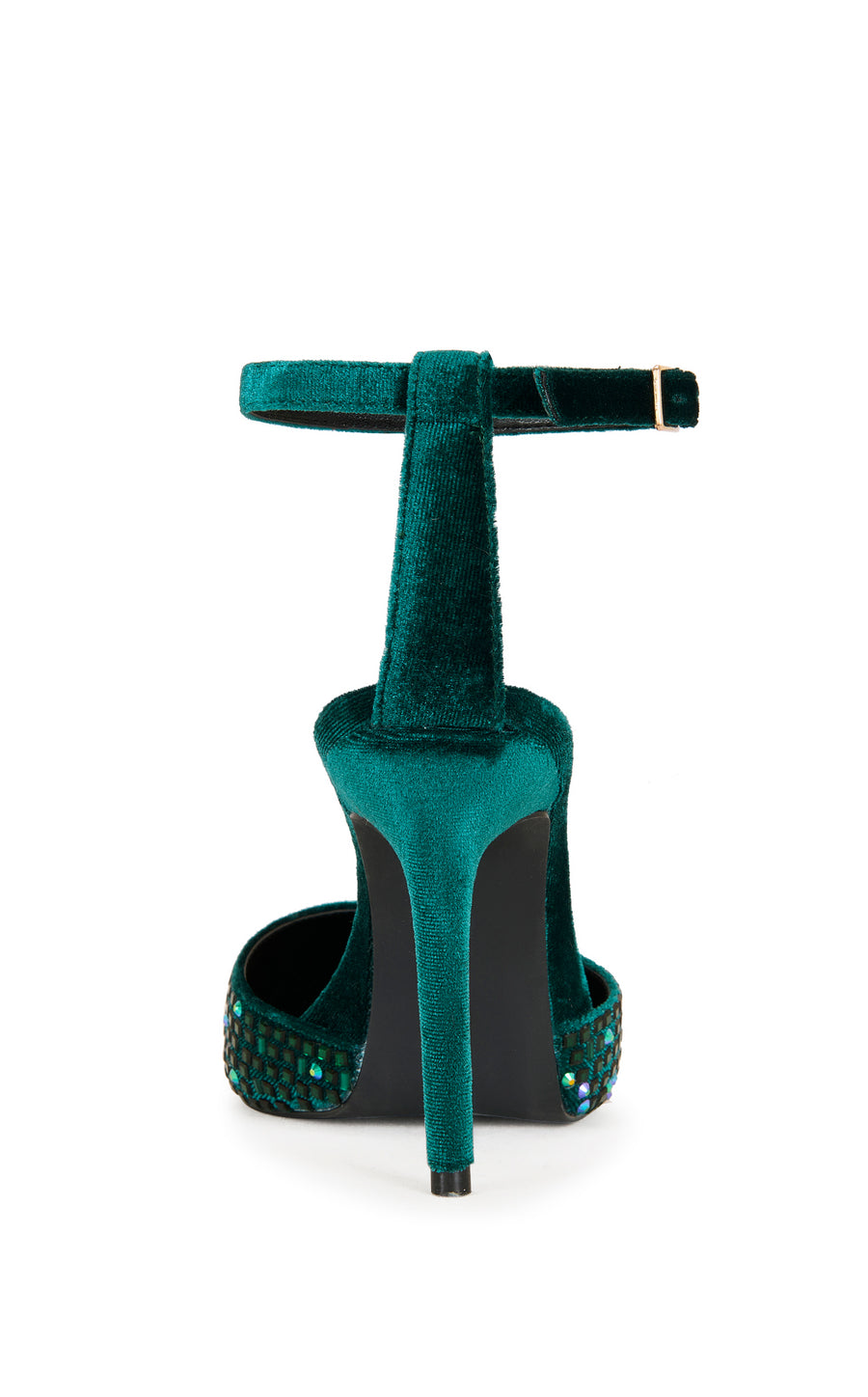 WARAIA-EMERALD RHINESTONE STILETTO PUMP