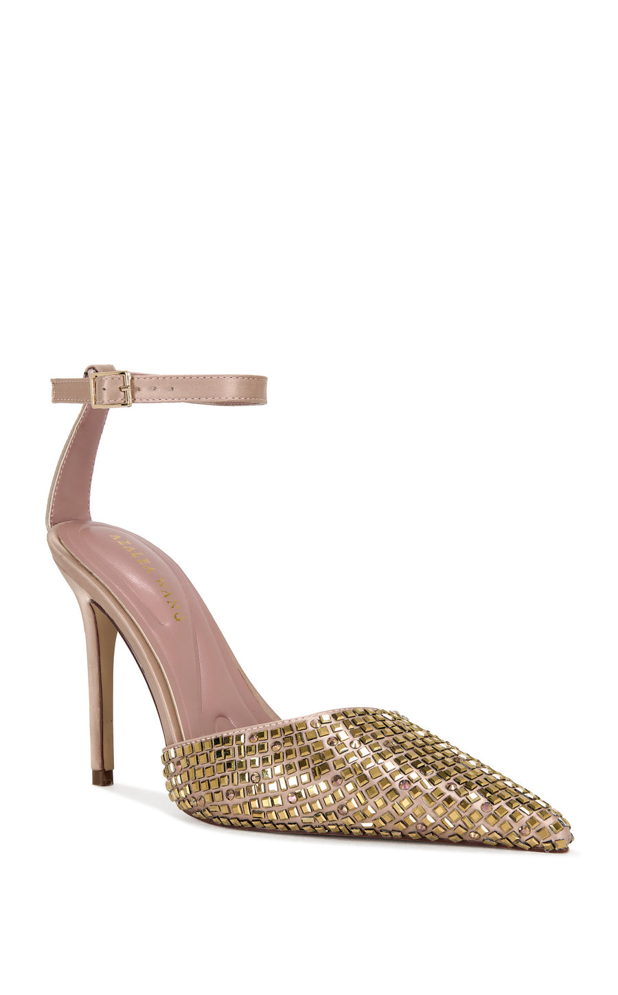 WARAIA-MOCHA RHINESTONE STILETTO PUMP