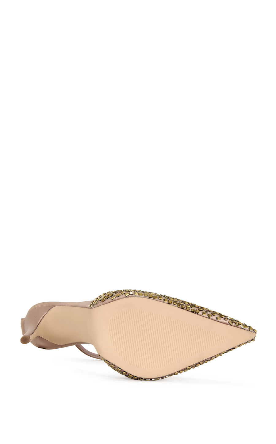 WARAIA-MOCHA RHINESTONE STILETTO PUMP