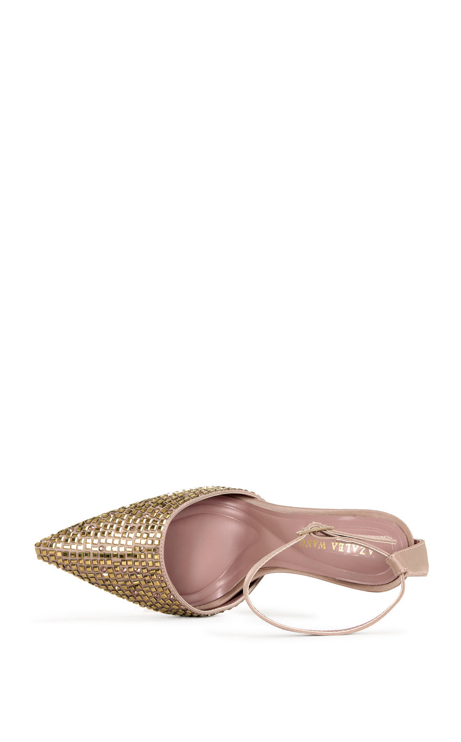 WARAIA-MOCHA RHINESTONE STILETTO PUMP