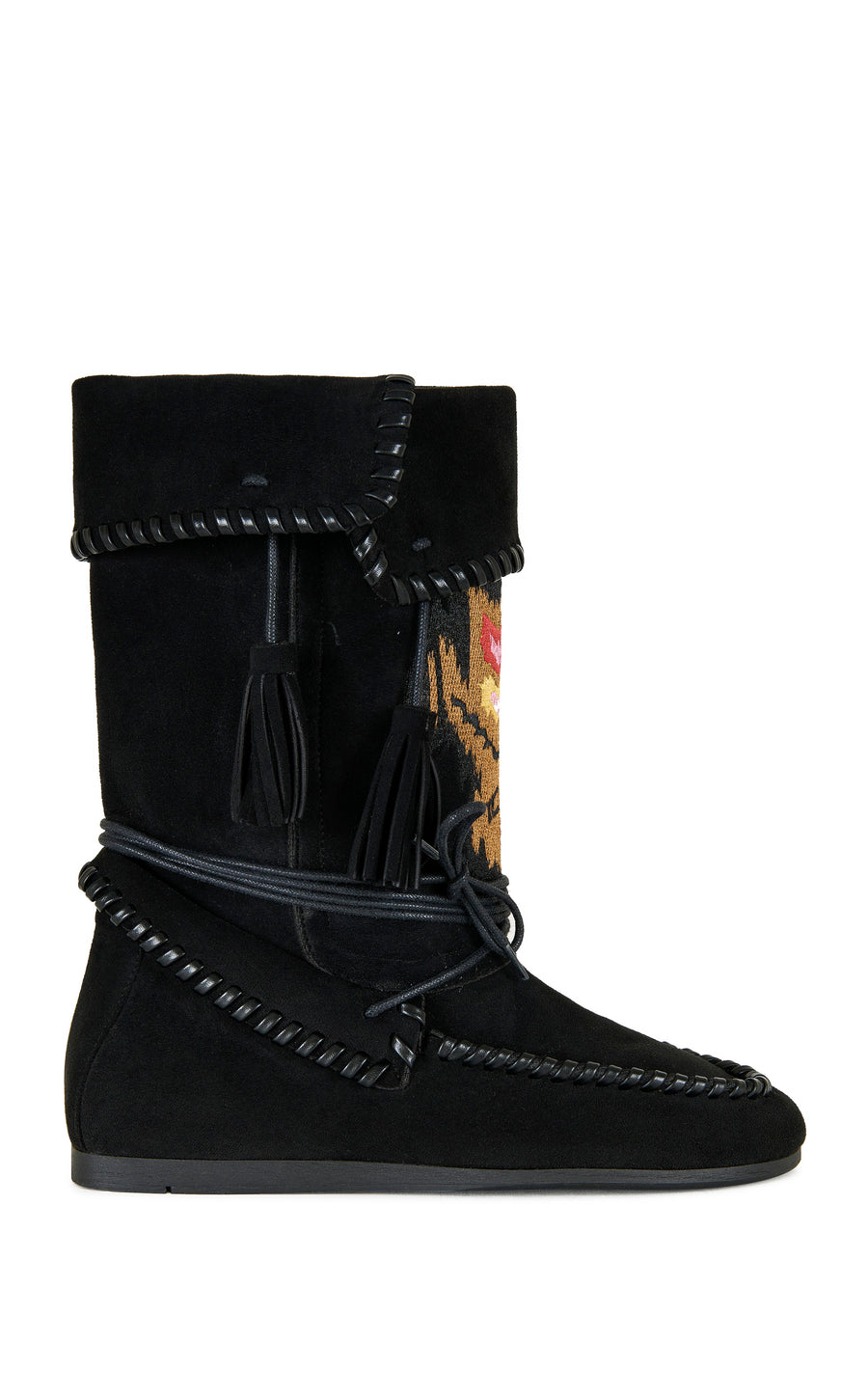 WERET-BLACK FLAT BOOTIE