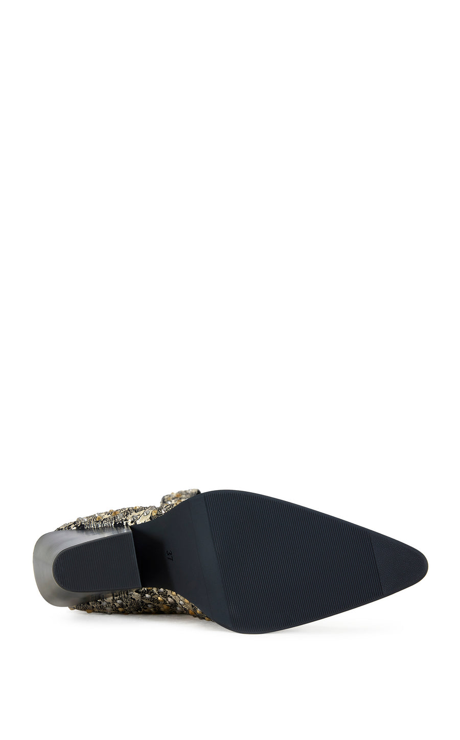ZIRENNE-GOLDBLACK BLOCK BOOTIE