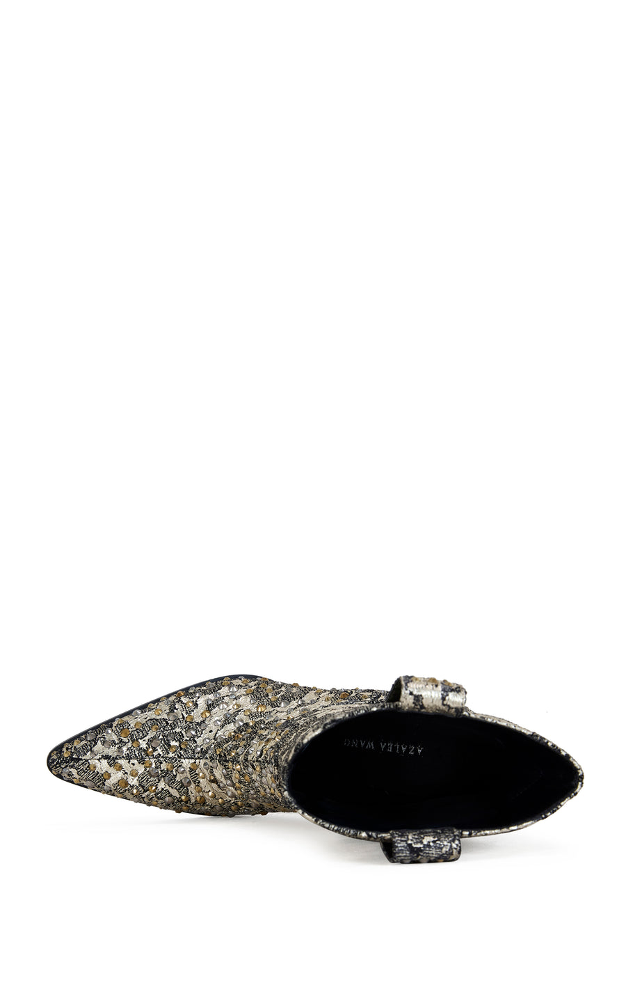 ZIRENNE-GOLDBLACK BLOCK BOOTIE
